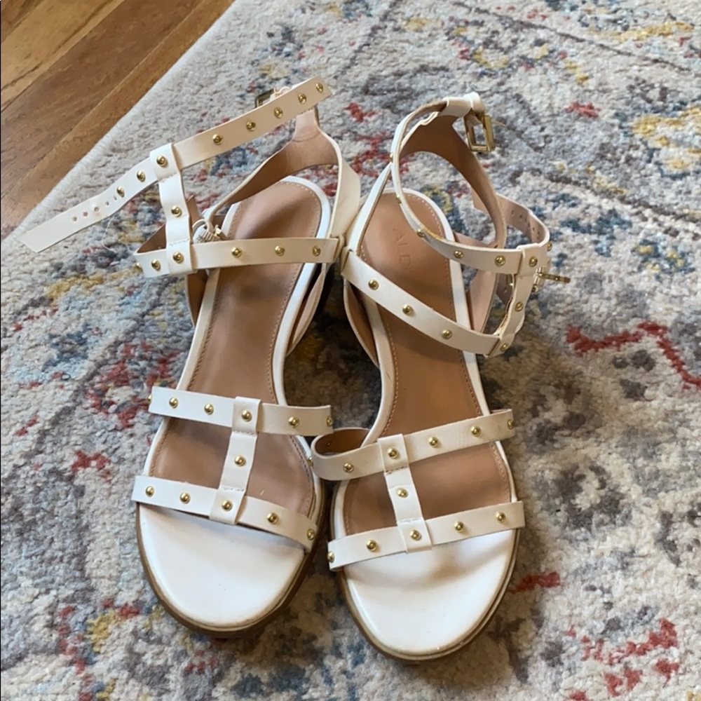 Luxury brand inspired chunky heel gladiator sandal
